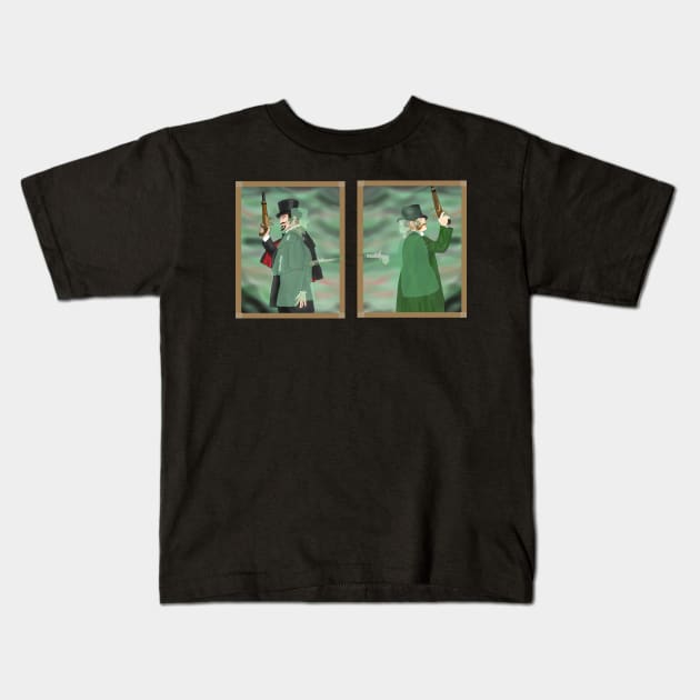 Dueling Ghosts- Haunted Mansion Kids T-Shirt by tesiamarieart